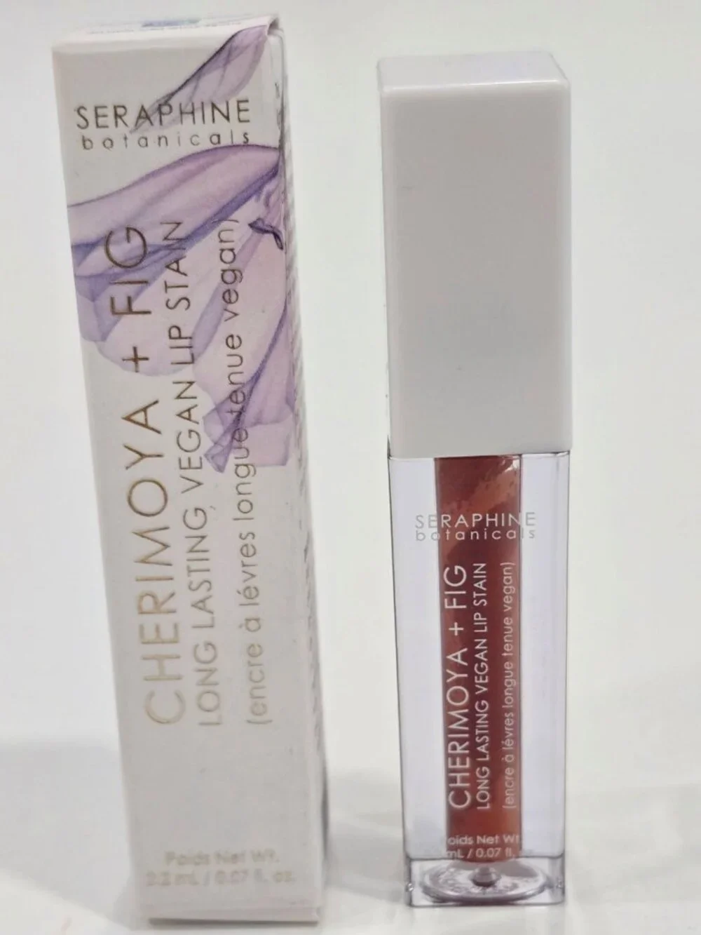 Seraphine Botanicals ✦ Cherimoya + Fig Lip Stain Latte ✦ Long-Lasting 0.07oz NWT